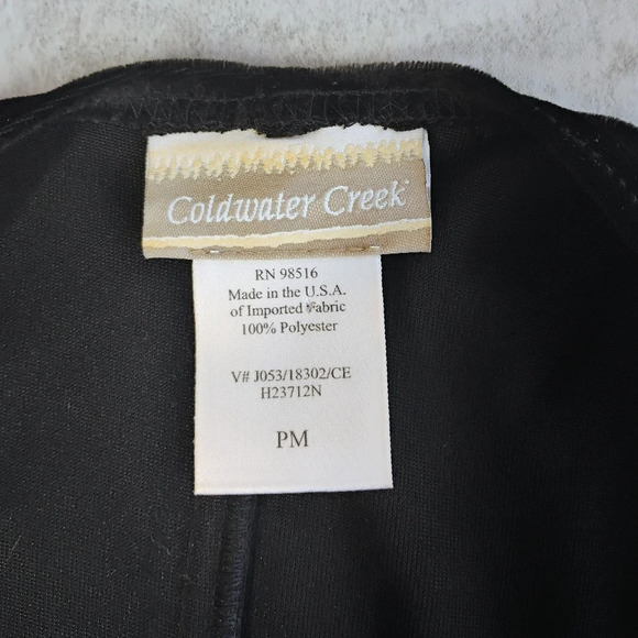 Coldwater Creek Velvet Maxi Dress Womens PM Black Lace Witchy Whimsigoth Fall - Picture 8 of 15